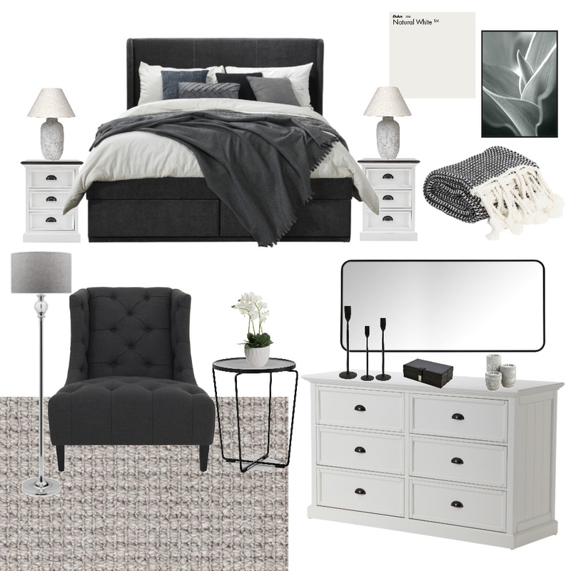 Achromatic Bedroom Mood Board by Cemre on Style Sourcebook