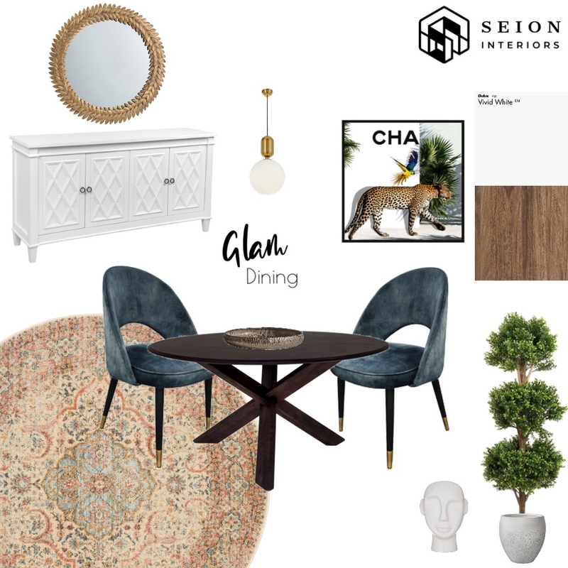 Glam Dining Mood Board by Seion Interiors on Style Sourcebook