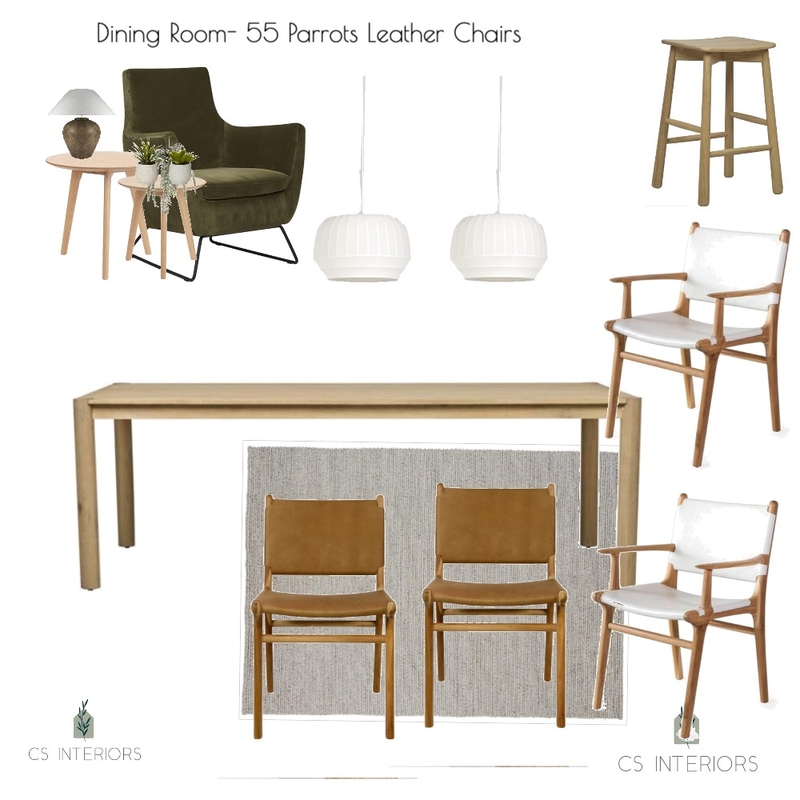 Dining With 55 Parrots- white and tan Mood Board by CSInteriors on Style Sourcebook