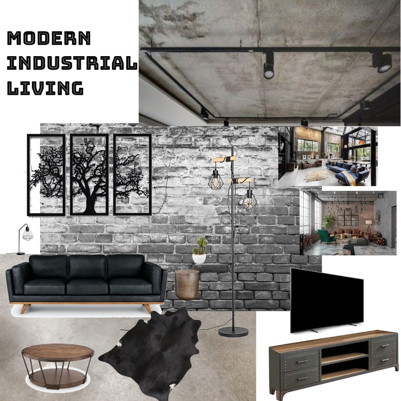 Modern Industrial Living Mood Board by BSmith on Style Sourcebook