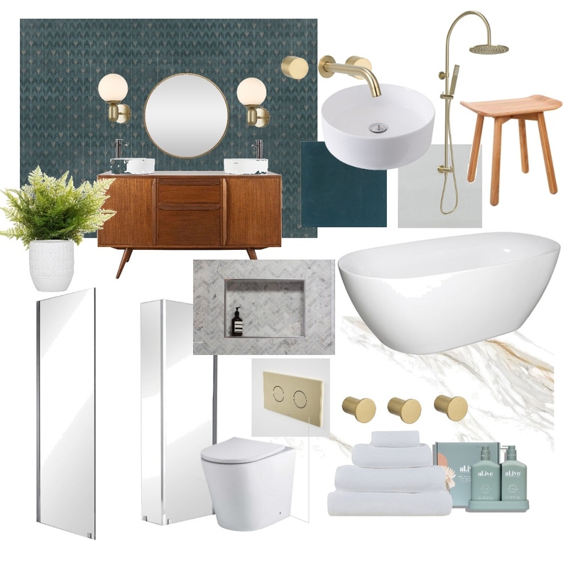 Art Deco Inspired Bathroom Mood Board by Swish Decorating on Style Sourcebook