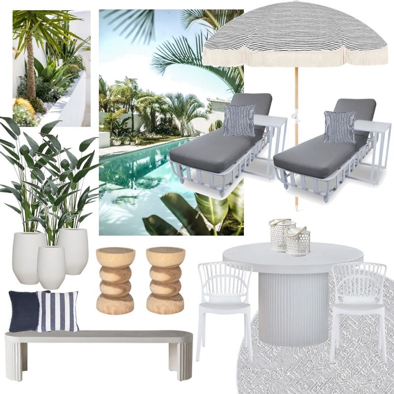 Hamptons Pool Area Mood Board by Eliza Grace Interiors on Style Sourcebook