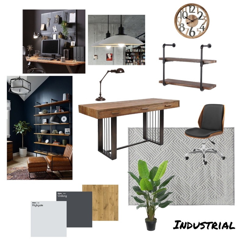 Industrial Man Cave Mood Board by Jast Edit on Style Sourcebook
