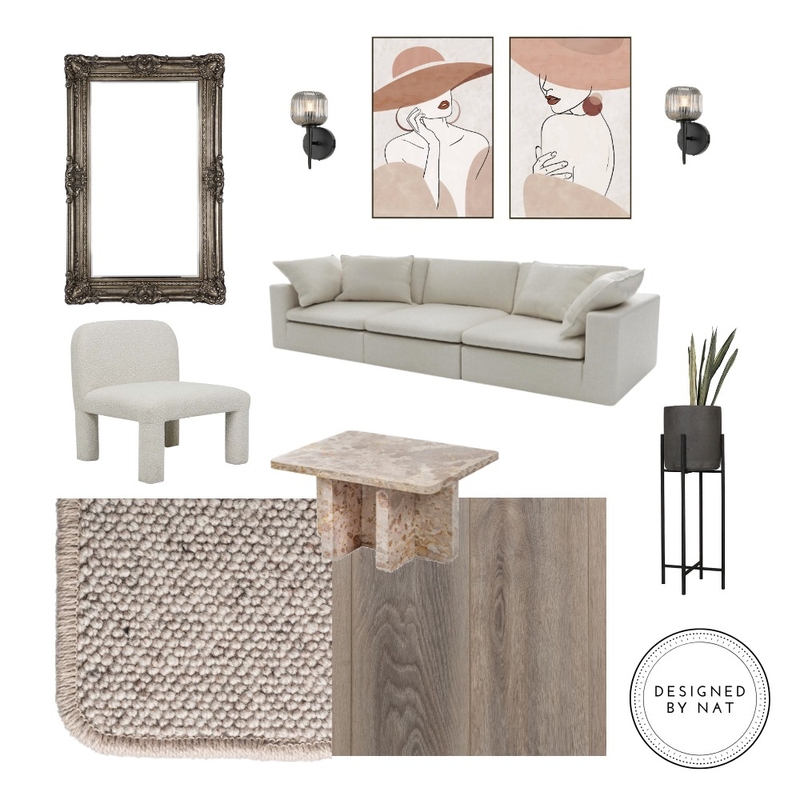 Living Room Mood Board by Designed By Nat on Style Sourcebook