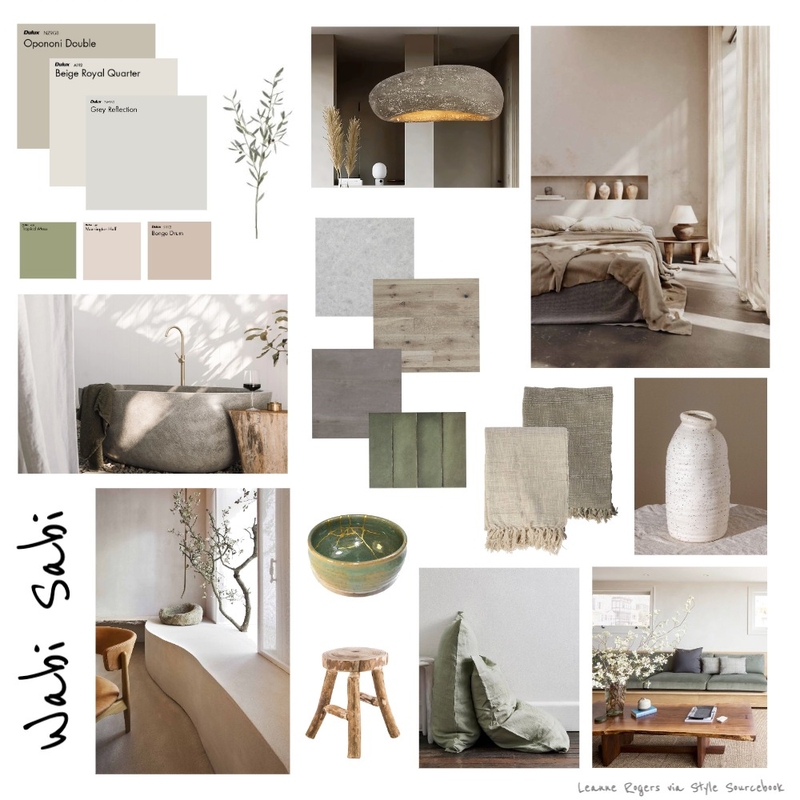 Wabi Sabi v2 Mood Board by leannejrogers on Style Sourcebook