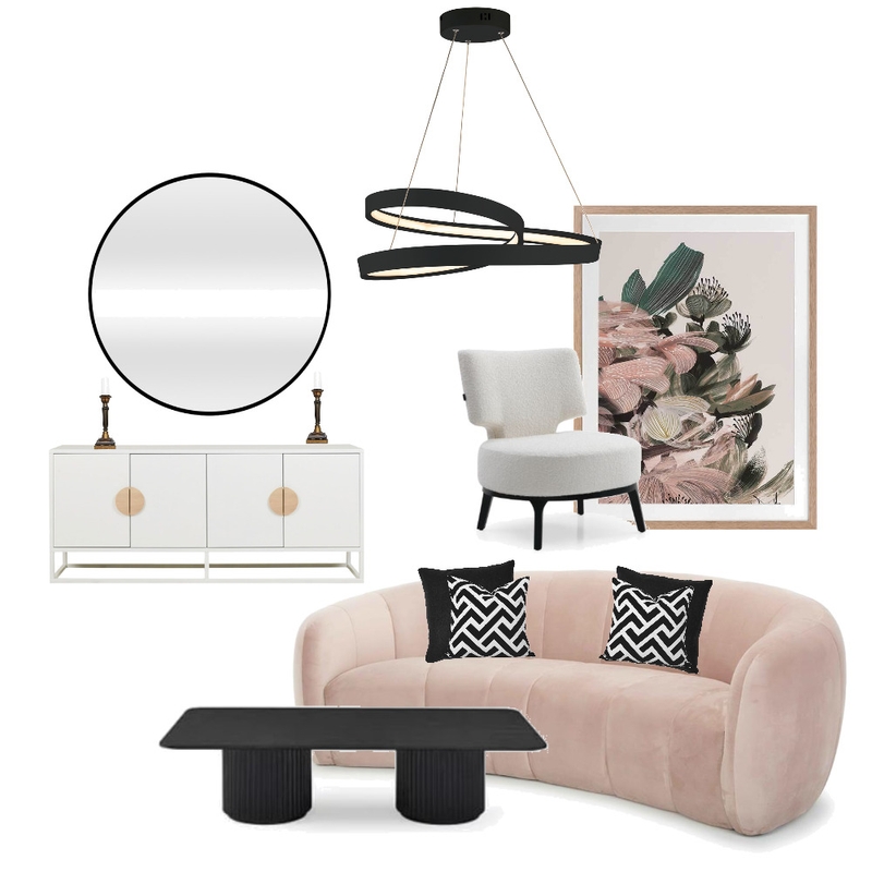 pink living room Mood Board by TashaSimiyu on Style Sourcebook