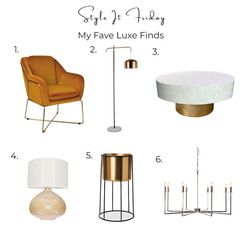 Style It Friday: Luxe Finds Mood Board by Bridgid Collard on Style Sourcebook