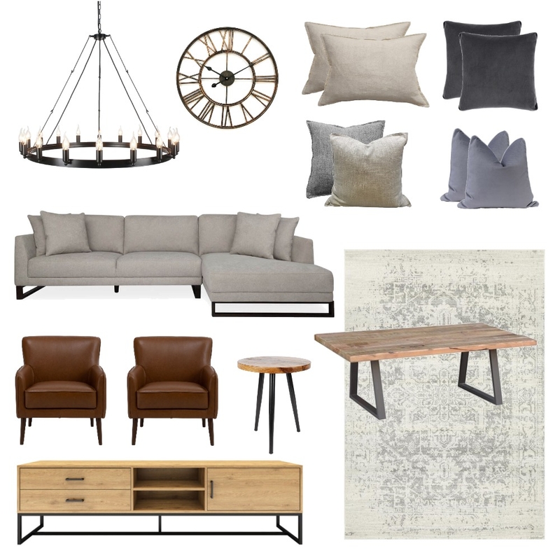 Modern Farmhouse Living Room Furnitures Mood Board by pawaung on Style Sourcebook