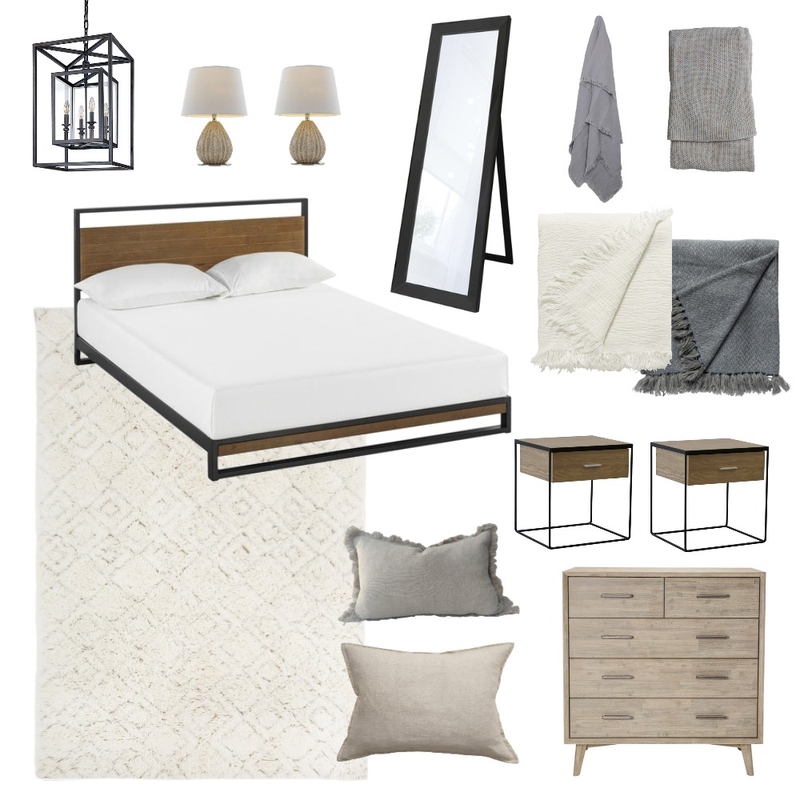 Modern Farmhouse Bedroom Furnitures Mood Board by pawaung on Style Sourcebook