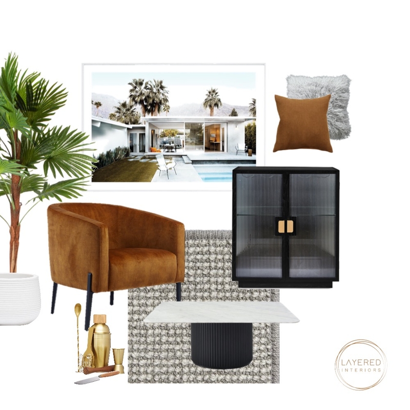 Palm Springs Luxe Living Mood Board by Layered Interiors on Style Sourcebook