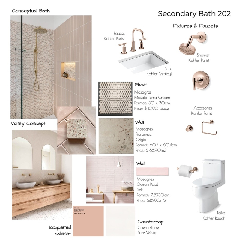 15E Secondary Bath 202 Mood Board by Noelia Sanchez on Style Sourcebook