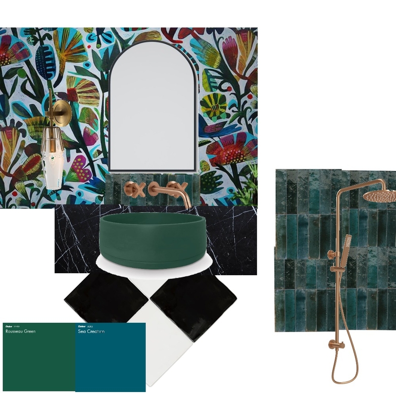 Maximalist Bathroom Mood Board by tesskuhni on Style Sourcebook