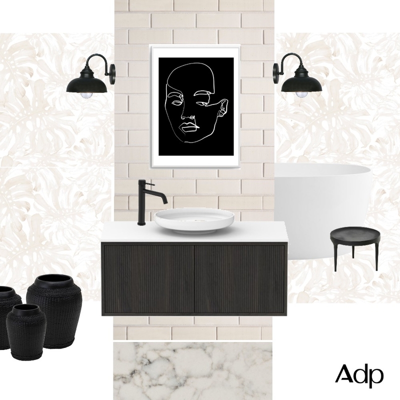 Contemporary New York | Clifton in Bottega Oak with Black Soul Groove Tapware Mood Board by ADP on Style Sourcebook