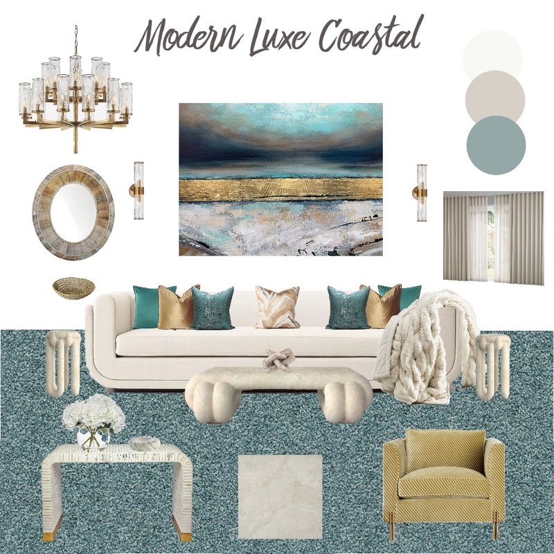 Modern Luxe Coastal Mood Board by MotzDESIGNS on Style Sourcebook