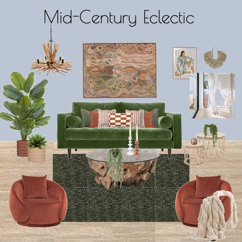 Mid-Century Eclectic Mood Board by MotzDESIGNS on Style Sourcebook