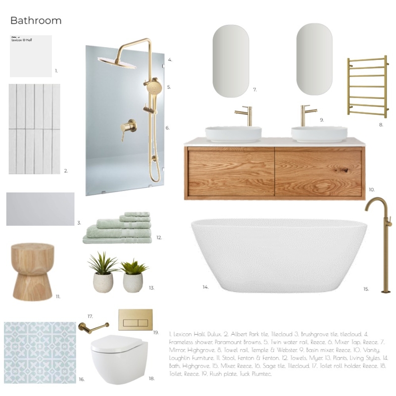 Bathroom Mood Board by Ngribble on Style Sourcebook