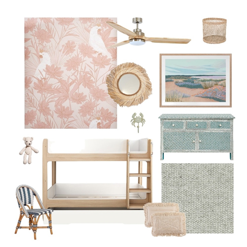 Girls coastal room blue touch Mood Board by Kayrener on Style Sourcebook