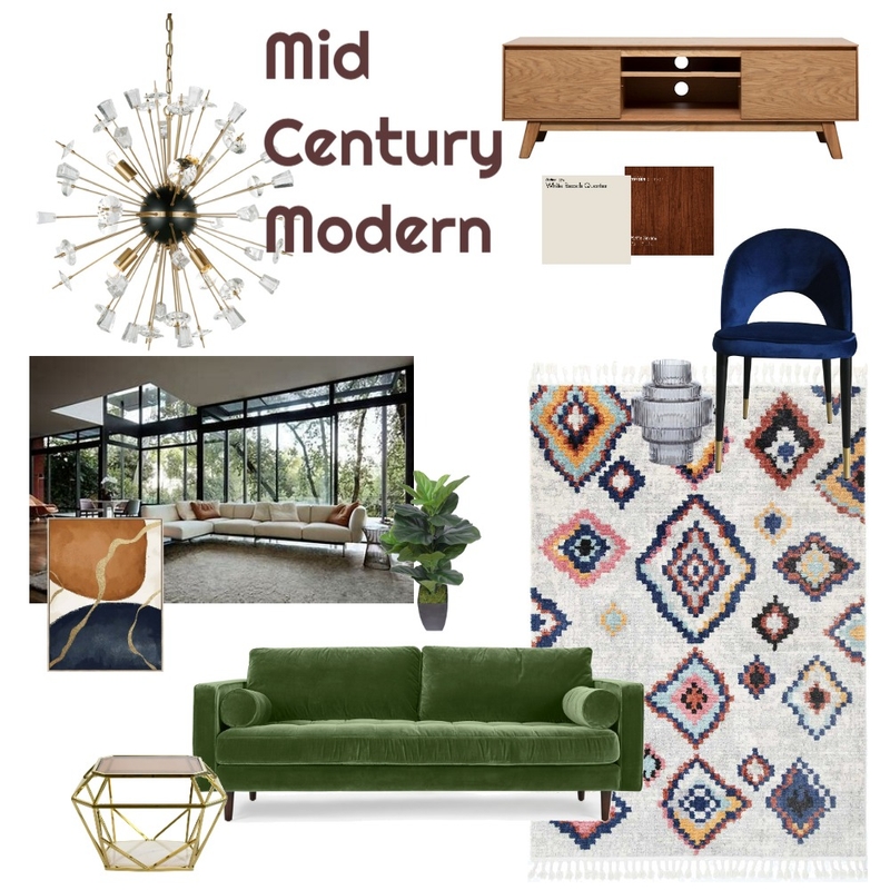 Mid Century Modern Mood Board by Emily Galante on Style Sourcebook