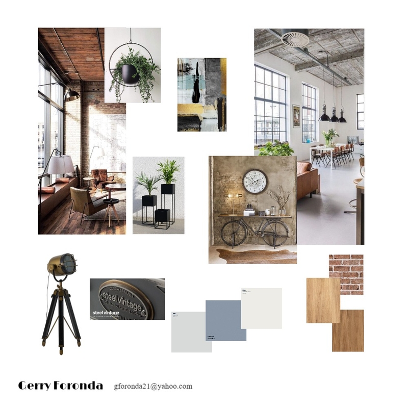 Industrial style Mood Board by gerryforonda on Style Sourcebook