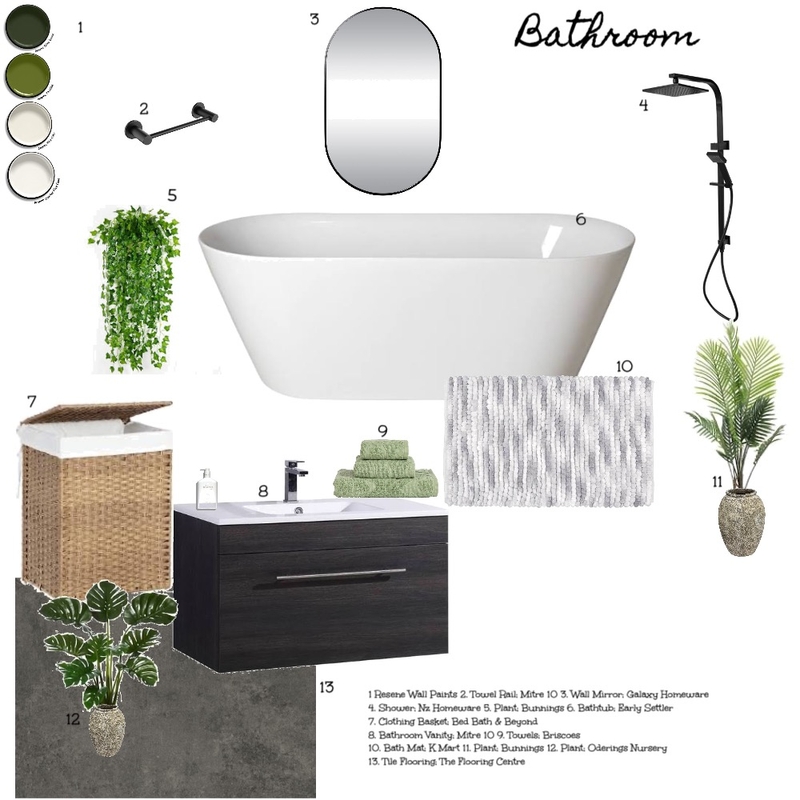 Bathroom Mood Board by Nicky Crowe on Style Sourcebook