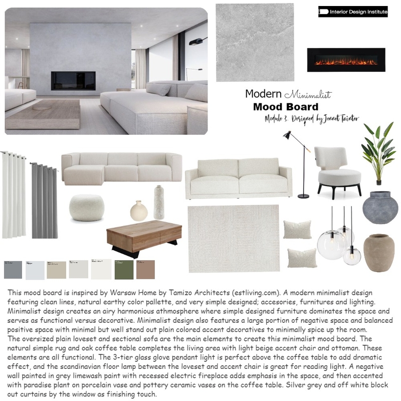 Modern Minimalist Mood Board by Jennet on Style Sourcebook