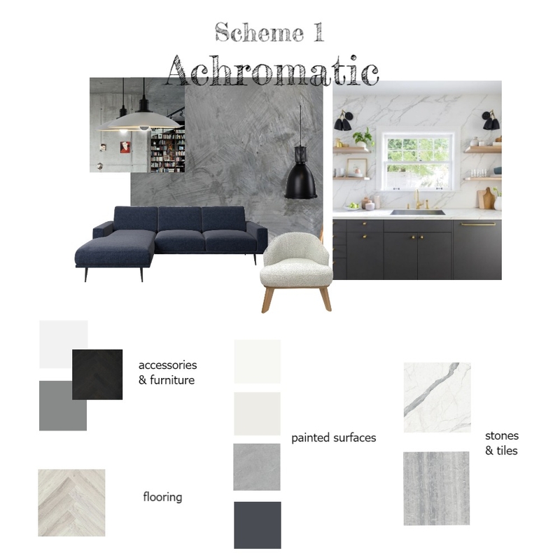 Achromatic Mood Board by Sylwia on Style Sourcebook