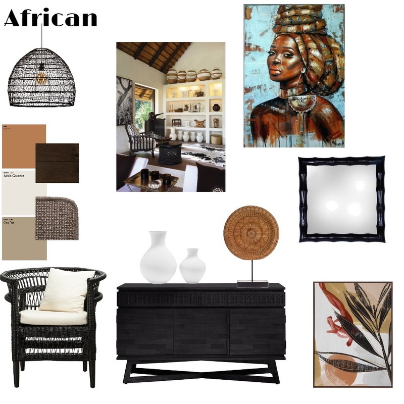 African Style Mood Board by Tegan Interiors on Style Sourcebook