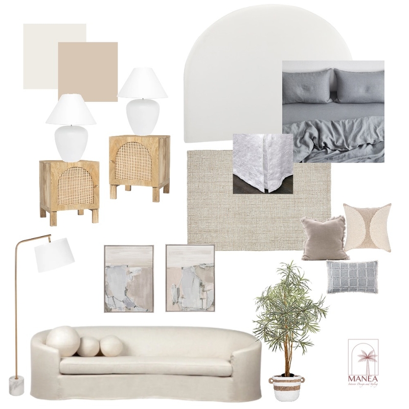 Organic Master Bedroom Mood Board by Manea Interiors on Style Sourcebook