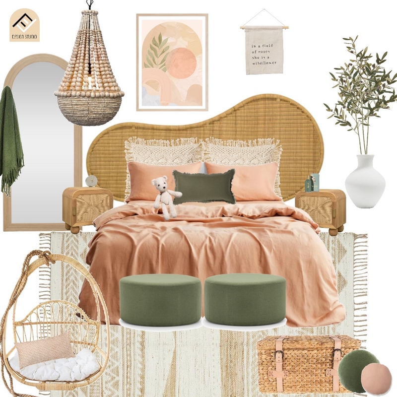 Bohemian Teen girls bedroom Mood Board by Five Files Design Studio on Style Sourcebook