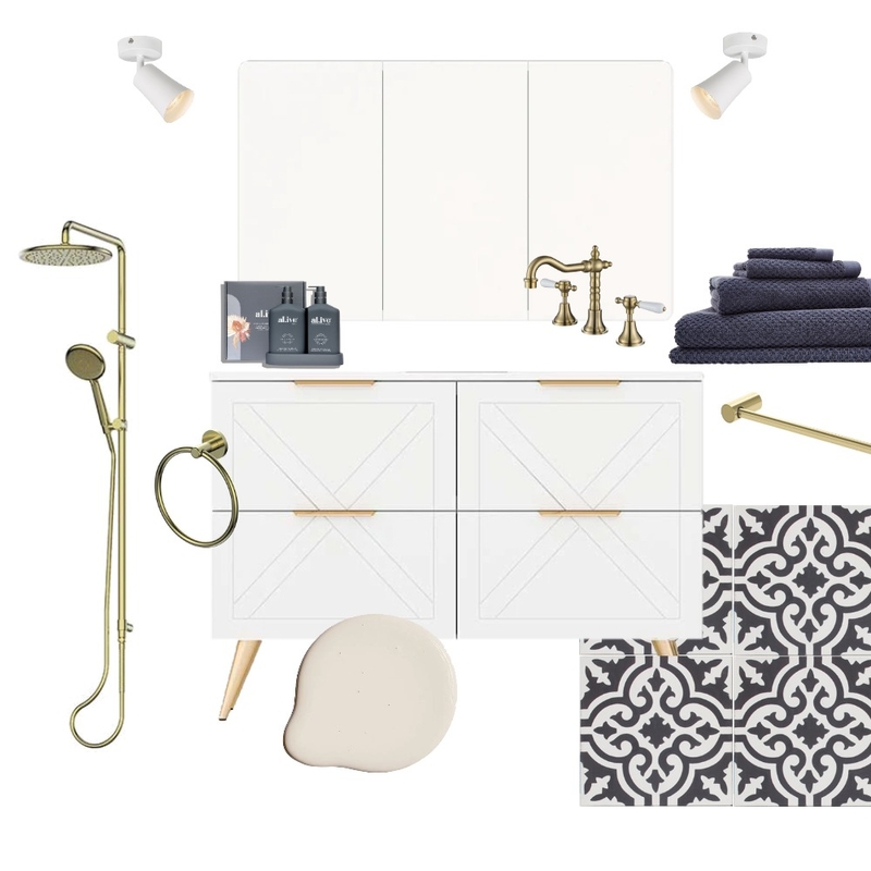 Country Home Rescue - Jess & Emma's Ensuite Mood Board by The Blue Space on Style Sourcebook