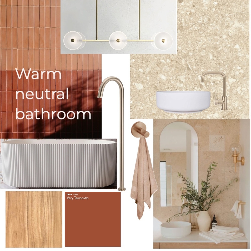 Warm Neutral Bathroom Mood Board by Yesi Creative on Style Sourcebook
