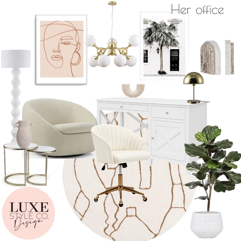 Her office Mood Board by Luxe Style Co. on Style Sourcebook