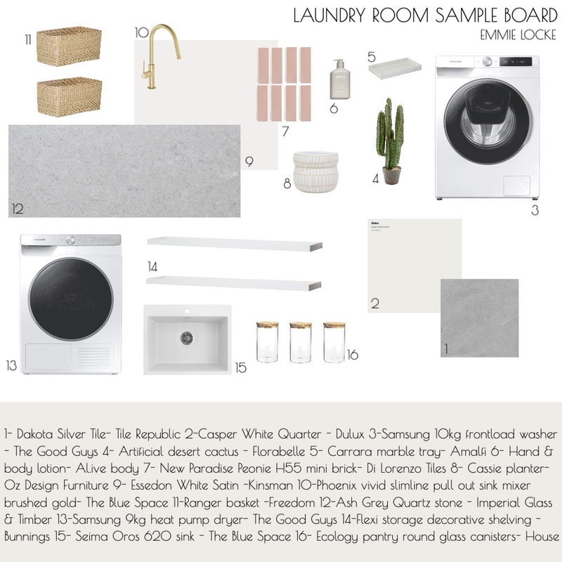 laundry sample board Mood Board by Emmie on Style Sourcebook