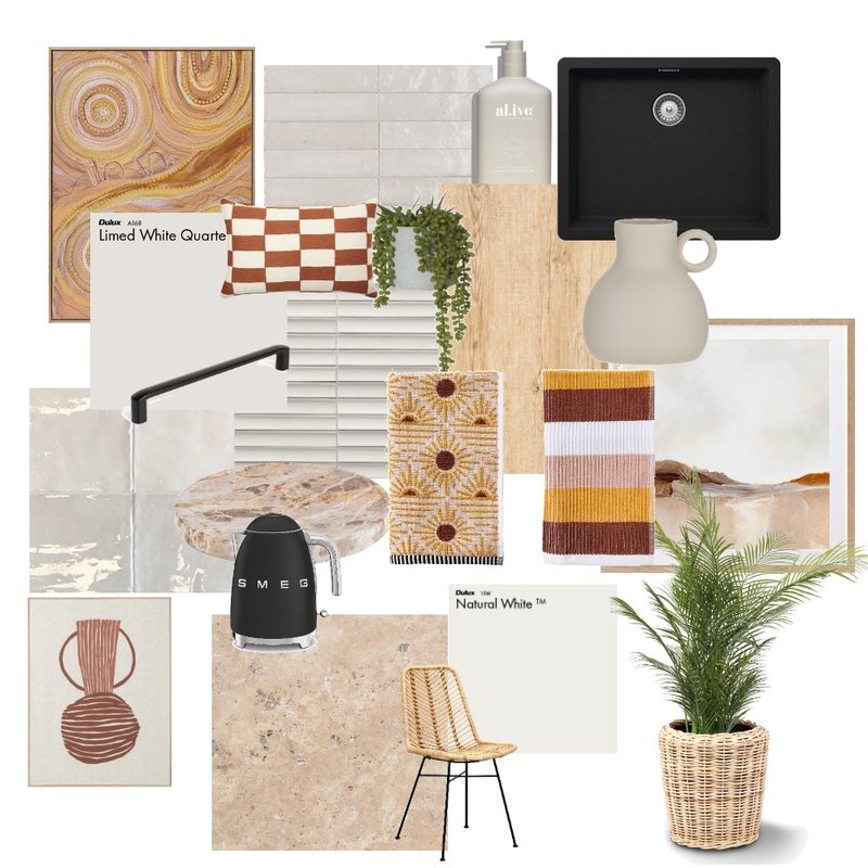 kitchen warm boho tones Mood Board by mollymck on Style Sourcebook