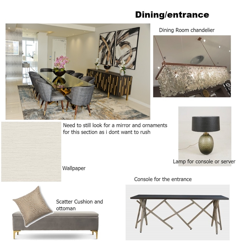 Dining/ Entrance Houghton Mood Board by DECOR wALLPAPERS AND INTERIORS on Style Sourcebook