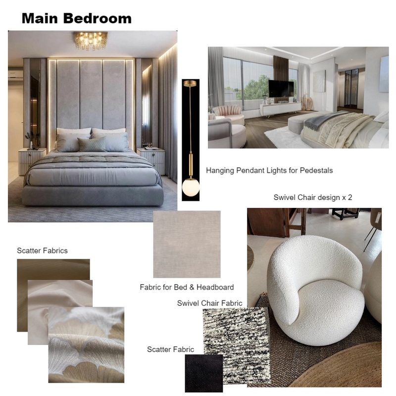 main bedroom Houghton Mood Board by DECOR wALLPAPERS AND INTERIORS on Style Sourcebook