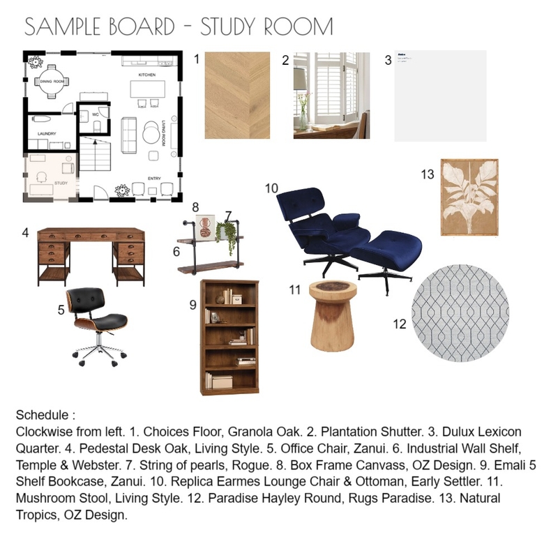 IDI-Study Room Mood Board by Dewi Tara on Style Sourcebook