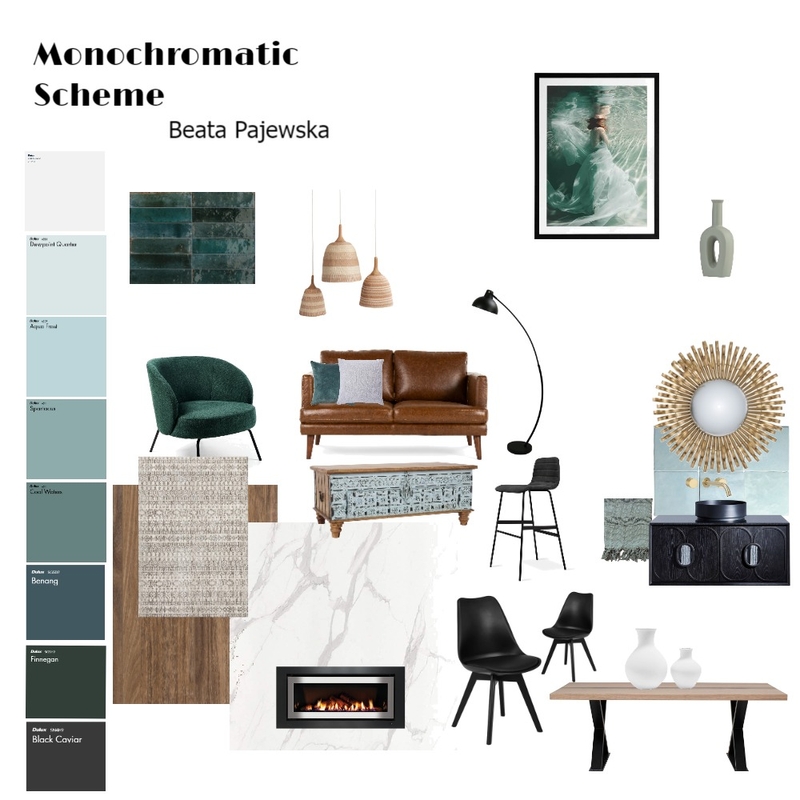 Monochromatic Color Scheme Mood Board by Beata Pajewska on Style Sourcebook