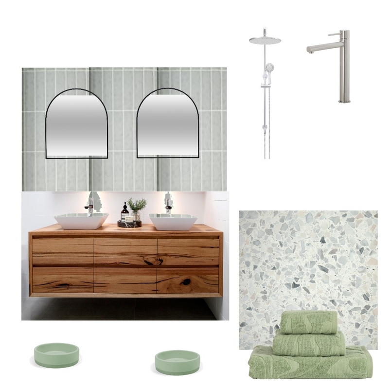 Sage Green and Terrazzo bathroom Mood Board by ShaeForster on Style Sourcebook