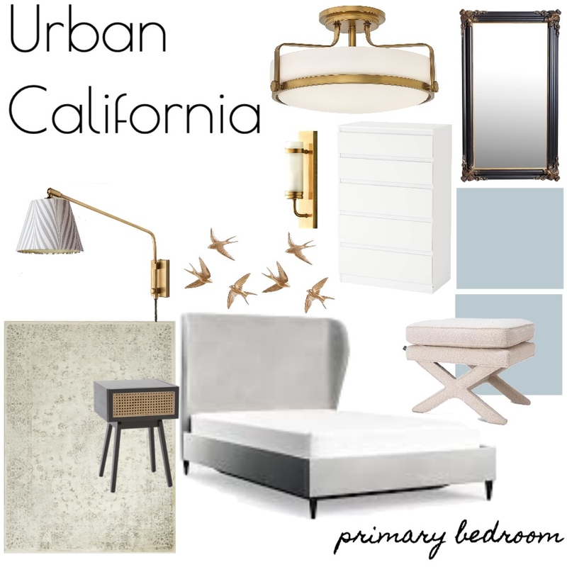 URBAN CALIFORNIA - Primary Bedroom Mood Board by RLInteriors on Style Sourcebook