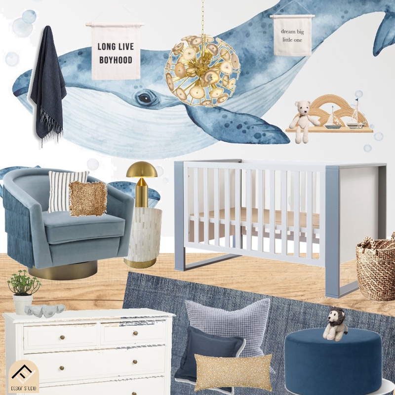 Nautical Nursery Mood Board by Five Files Design Studio on Style Sourcebook