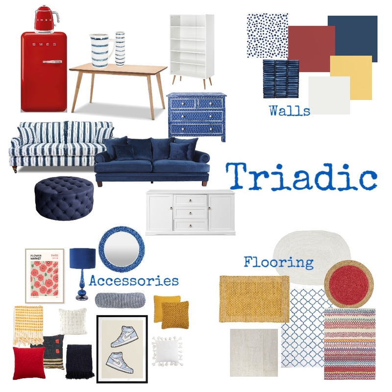 Triadic Mood Board by RachelLH on Style Sourcebook