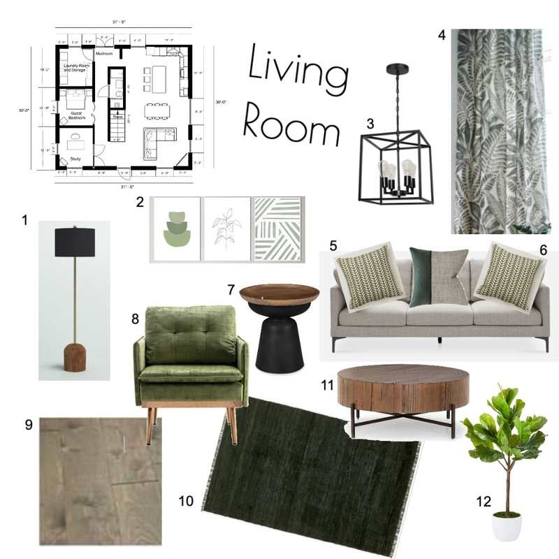 Module 8 - Living Room Mood Board by ashleystewart on Style Sourcebook