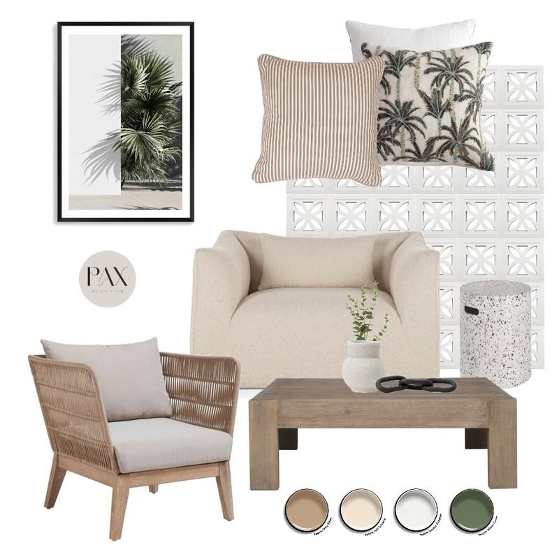 Outdoor Tropical & Neutral Mood Board by PAX Interior Design on Style Sourcebook