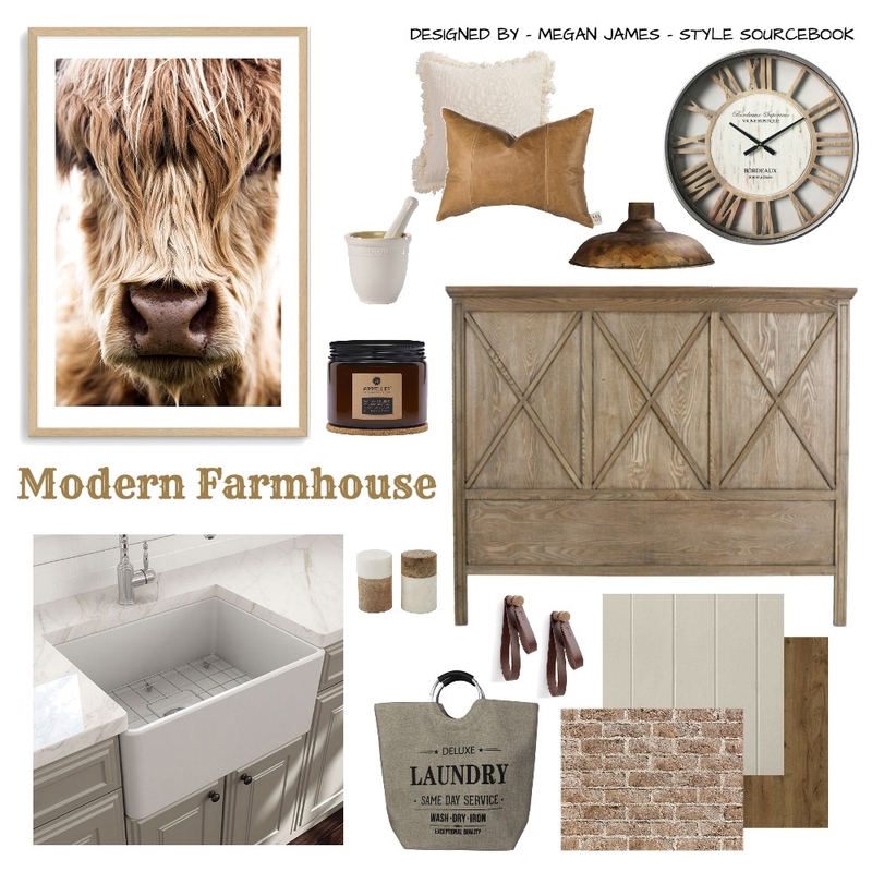 Modern Farmhouse Mood Board by MeganJames94 on Style Sourcebook