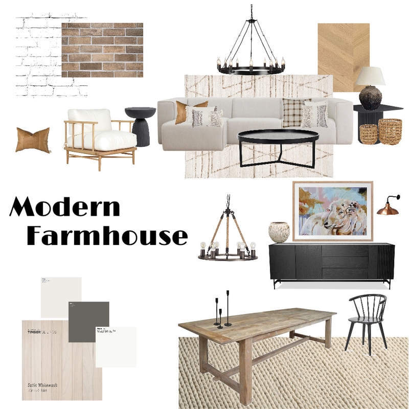 Modern Farmhouse Mood Board by Northstar1972 on Style Sourcebook