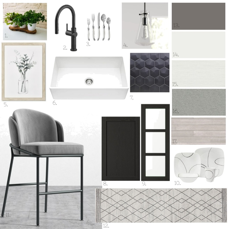 Achromatic kitchen Mood Board by mellalynne on Style Sourcebook