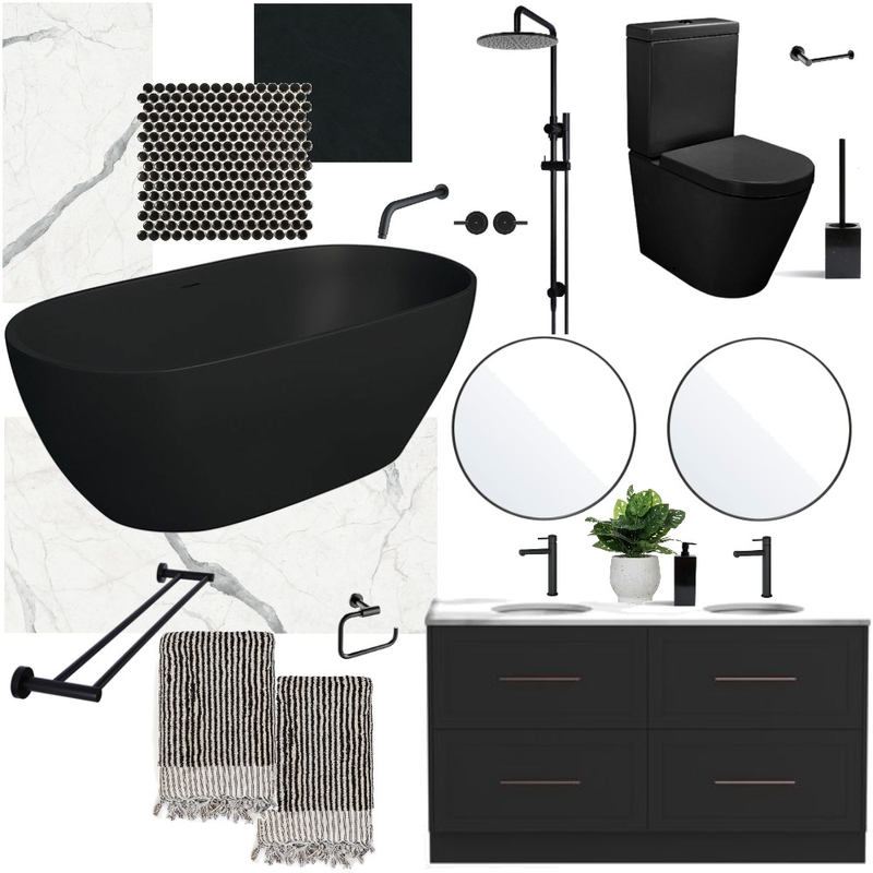bathroom black Mood Board by Decor n Design on Style Sourcebook