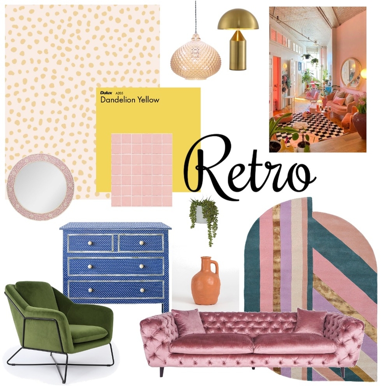 Retro Style Mood Board by erickall000 on Style Sourcebook