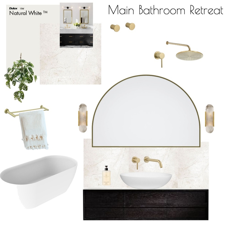 Main Bathroom Retreat Mood Board by Samantha Crocker on Style Sourcebook